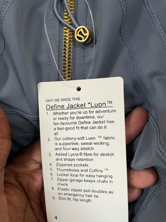 lululemon athletica Dusty Blue Gold-Zip Bomber Jacket - Picture 3 of 4
